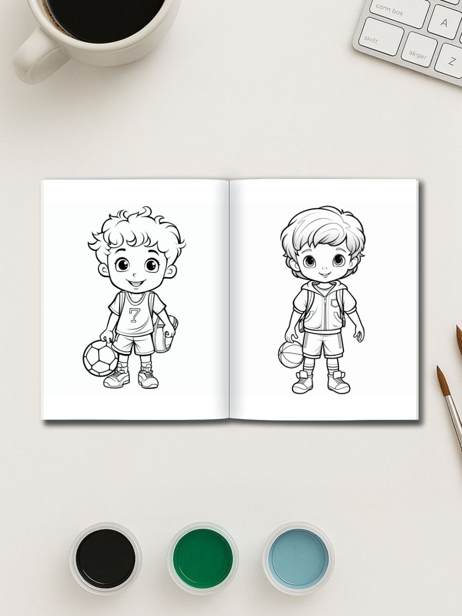 Game On! – 141 Sports & Activities Coloring Pages for Kids - Image 2
